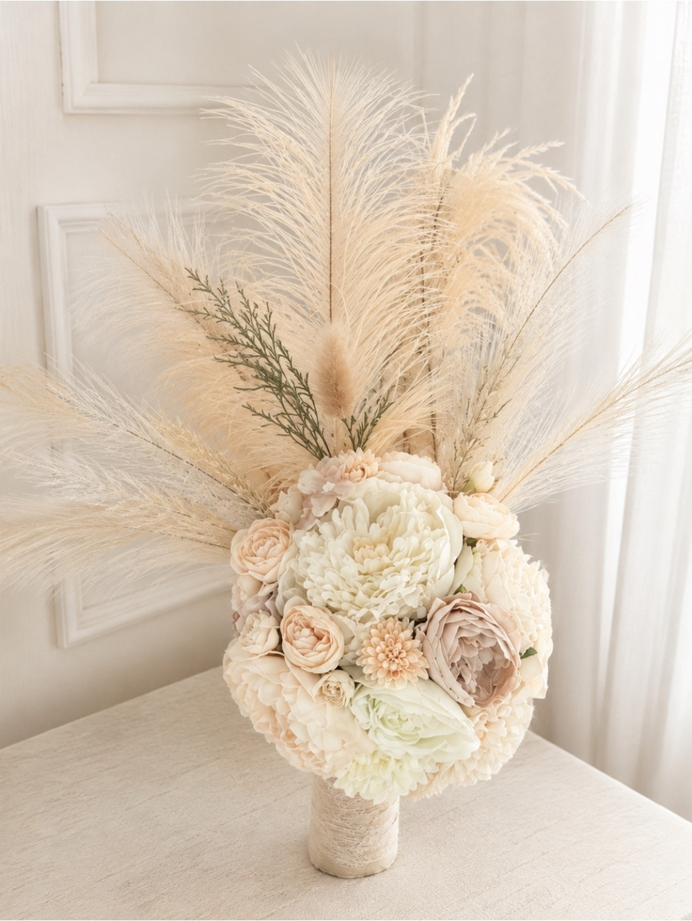 Forever Florals handmade Bridal wedding bouquet boho elegant classic all season